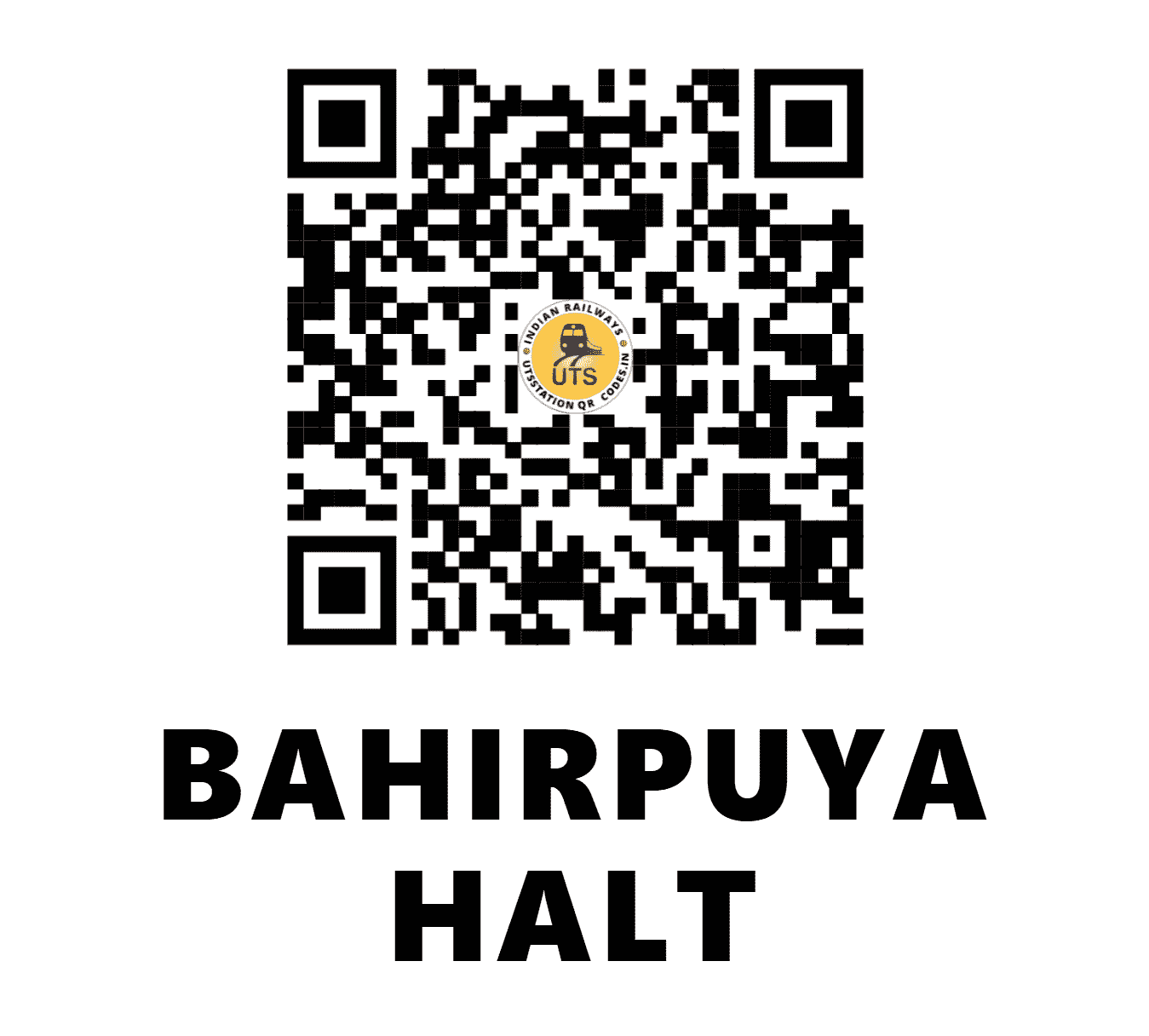 UTS QR Code for BAHIRPUYA HALT - BHPA - ER (WEST BENGAL)